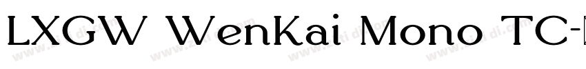 LXGW WenKai Mono TC字体转换